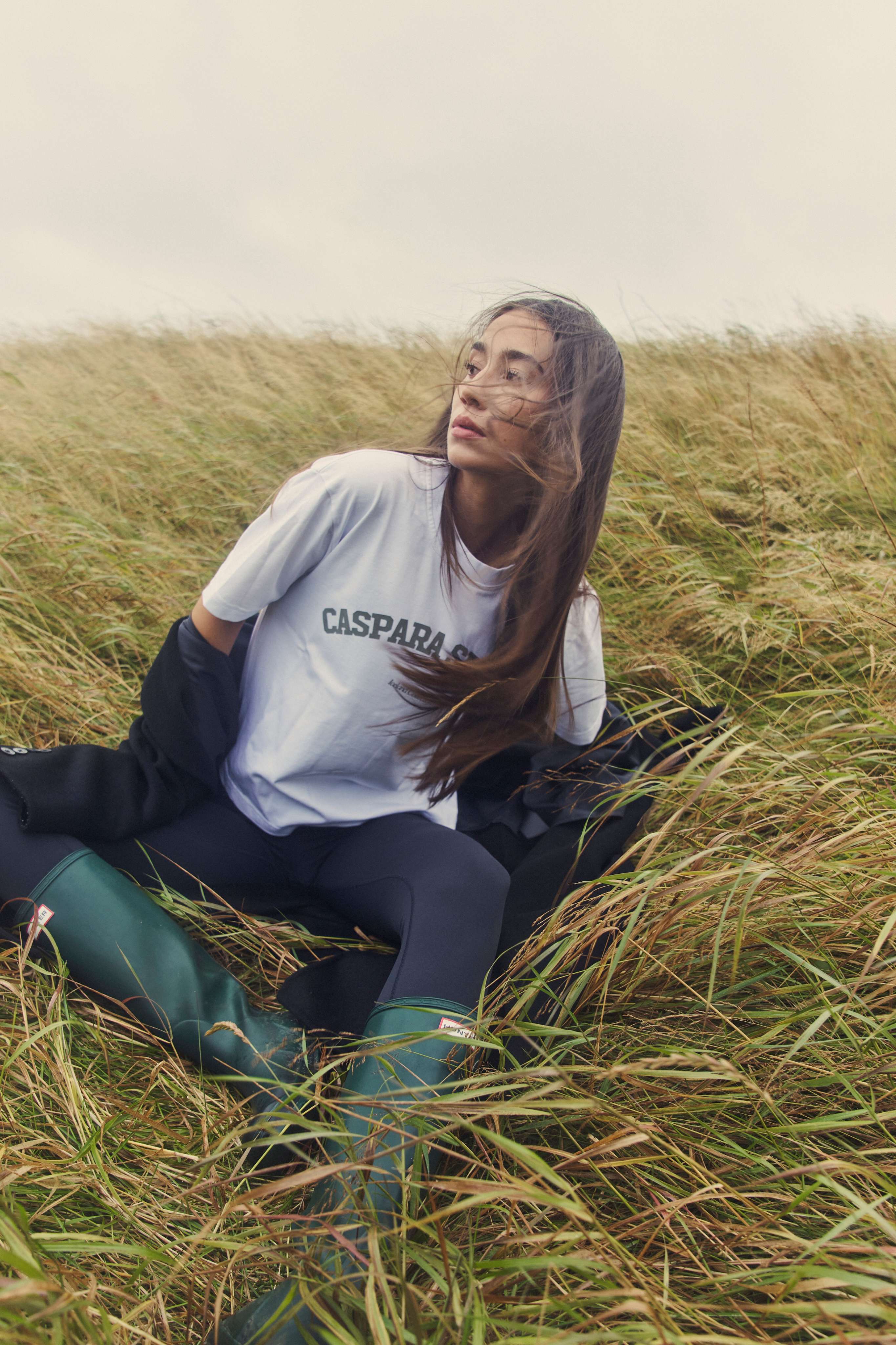 W. CS Tee - White w. Olive